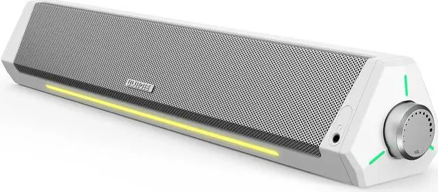 Main image of Computer Speakers, Bluetooth Computer Soundbar, HiFi Stereo, 3.5mm Aux-in Connection, USB Powered Computer Speakers for Desktop Monitors, PC, Laptop, Tablets