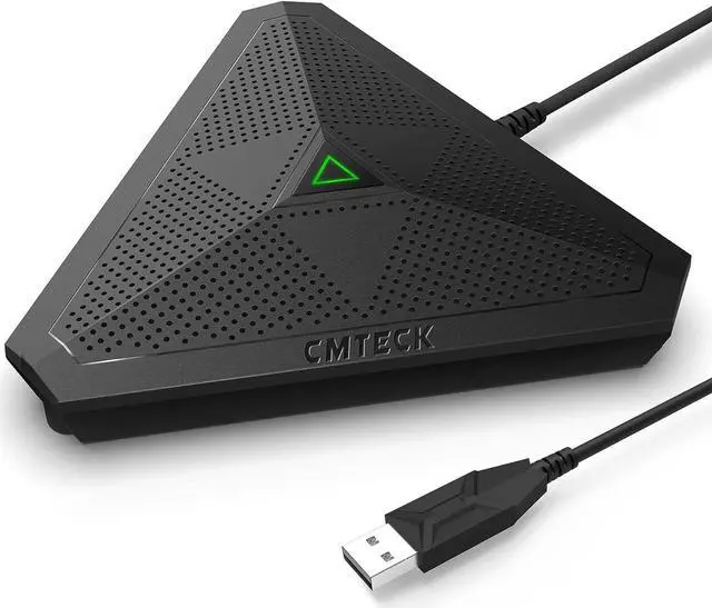 Main image of CMTECK USB Desktop Computer CM001 Microphone, Mute Button with LED Indicator, Omnidirectional Condenser Boundary Conference Mic for Recording, Streaming, Gaming, Skype (Windows/Mac), No Speaker