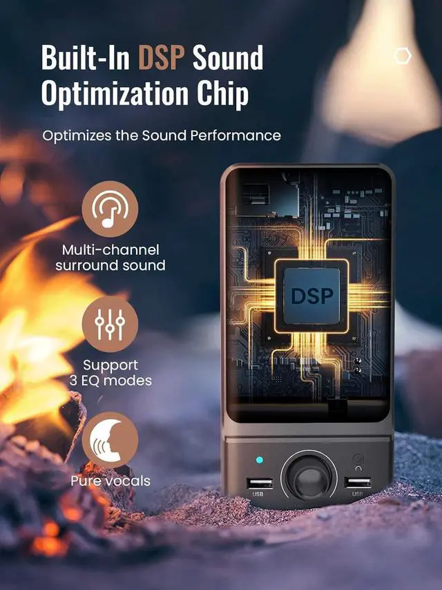 Alt view image 4 of 6 - OROW USB Computer Speakers,Hi-Fi Stereo Laptop Speakers for PC,16W USB Speaker,Built-in DSP Sound Chip, Deep Bass&Nice Vocals,Desktop Speaker with Headphone Jack(S203)