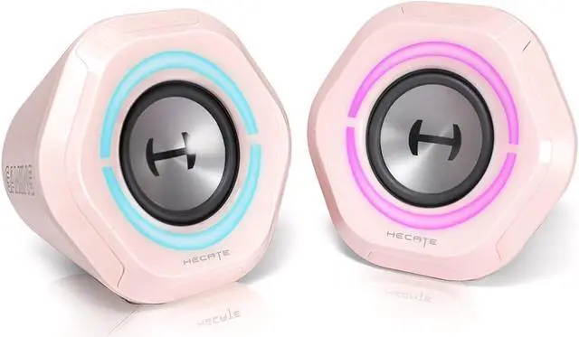 Main image of Edifier G1000 Computer Speakers: Real 10w Computer Speakers for Desktop - Loud Gaming Speakers for PC with Controllable RGB - Bluetooth 5.3 PC Speakers USB/3.5mm AUX Inputs for Room and Garage (Pink)