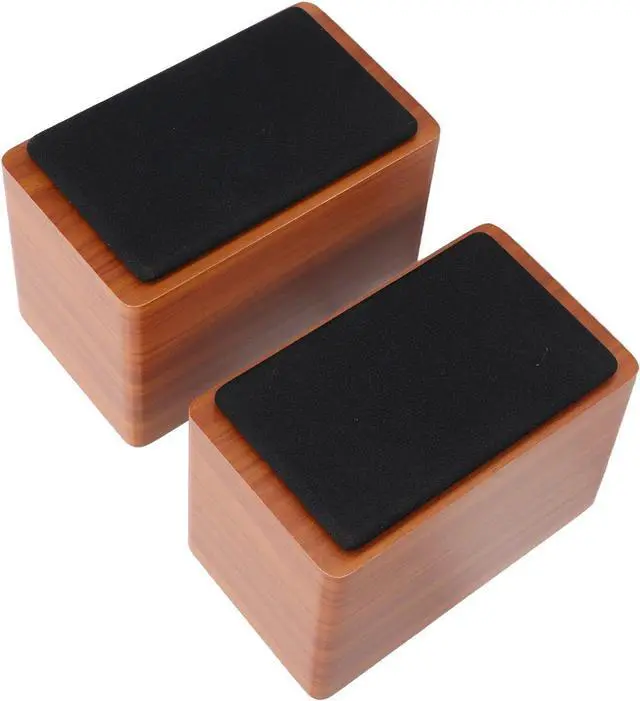 Alt view image 5 of 6 - 5V 3W USB Wired Wood Computer Speakers, 5.0 Sound Channel 2.0 Stereo Sound Speaker for Music, Movies, Gaming, for Laptop, Notebook, Desktop, Computer (Walnut Wood)