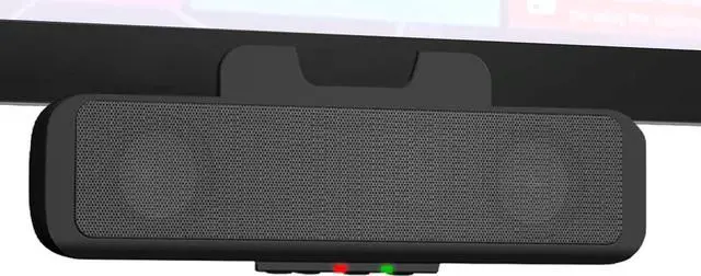 Main image of Cyber Acoustics USB Speaker Bar (CA-2890)  Stereo USB Powered Speaker, Easily Clamps to Monitor, Convenient Controls