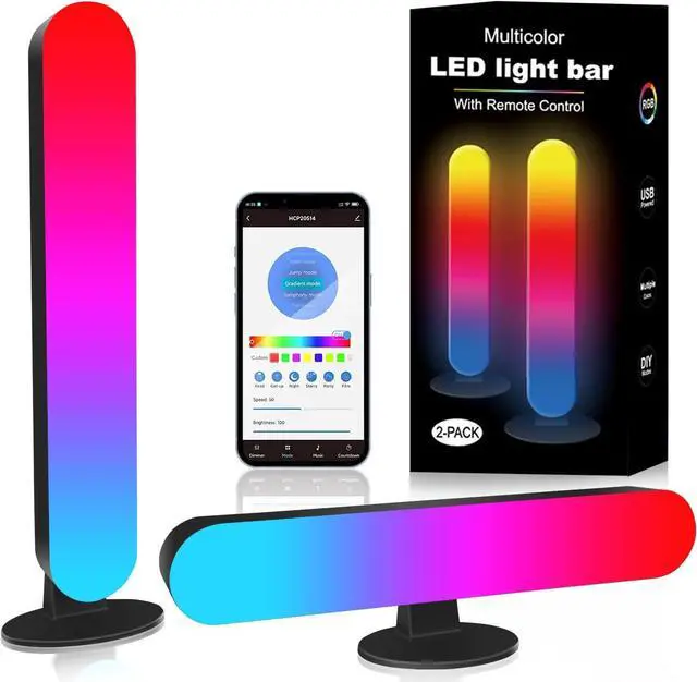 Main image of LED Light Bar, 2 Pack Smart Led Light Strips, TV LED Backlight Strip, RGB Light Bars Ambiance with Scene Modes,Music Modes,Gaming Lights for Room, Led Light Bar Indoor fo Decorations