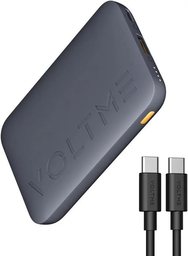 Main image of VOLTME Portable Charger with USB C Cable, USB-C Portable Charger with 20W QC 18W Power Delivery, Slim Power Bank 10K PD for iPhone 14/13/12 Series, S10, Pixel 4 (10K)