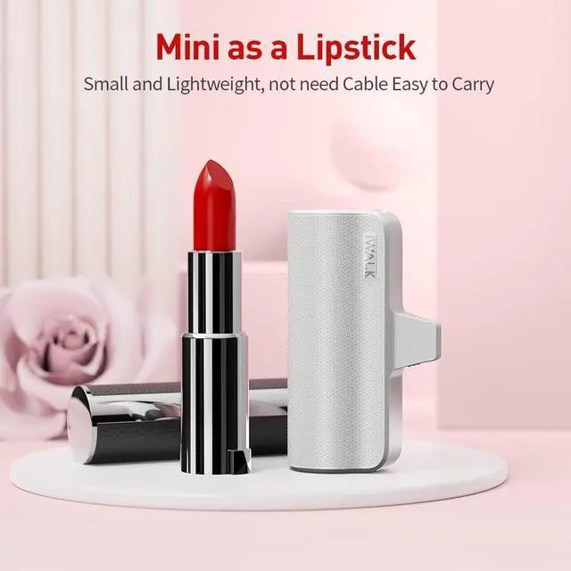 Alt view image 5 of 6 - iWALK Mini Power Bank 3350mAh, Portable Phone Charger Compact Powerbank with Built in Plug, External Battery Bank Compatible with iPhone 14/13/13Pro/12/12 Pro/SE/11/11 Pro/XS/XR/X/8/8 Plus/7/6/6S