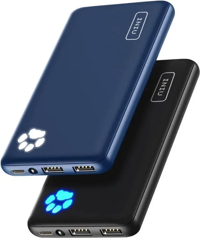 Main image of [2 Pack] INIU Power Bank, Slimmest & Lightest 10000mAh Portable Charger, Triple 3A USB C High-Speed Phone External Battery Pack for iPhone 15 14 13 12 11 Pro Max Samsung S22 S21 Google LG iPad Tablet
