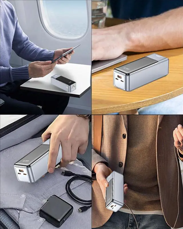 Alt view image 7 of 7 - 145W Power Bank 27000 mAh Laptop Portable Charger USB C 3-Port PD3.0 Fast Charging External Battery Digital Display,100W Fast Recharge, Compatible with MacBook, iPhone, Samsung, Dell, AirPods and More