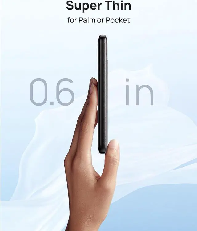 Alt view image 2 of 6 - GETIHU Power Bank, 10000mAh USB C in & Out Portable Charger, 3A Triple High-Speed LED Display Battery Pack with Flashlight Compatible with iPhone 15 14 13 12 X 11 Samsung S20 Google LG iPad, and More