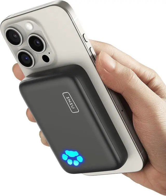 Main image of INIU Magnetic Power Bank Compatible with Magsafe, 10000mAh 20W PD Portable Phone Charger, USB C in&Out Wireless Powerbank, Battery Bank for iPhone 15 Pro Plus Max 14 13 12 Series and Mag Safe Case