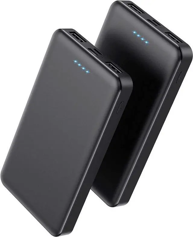 Main image of Portable Charger Power Bank 10000mAh2 Pack Ultra Slim Design Portable Phone Charger with Type C 2 Input & 3 Output Backup Charging External Battery Pack for Smart Phone, Android Phone,Tablet etc.