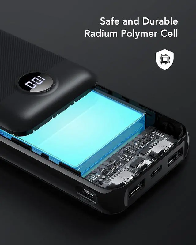 Alt view image 6 of 7 - QECVEC Power Bank, 22.5W Fast Charging 20000mAh Powerbank, PD3.0 QC4.0 Portable Charger, 3A (USB C in & Out) with LED Display Battery Pack for iPhone 14 13 12 11 X Pro Max Samsung S21 S20 iPad Huawei