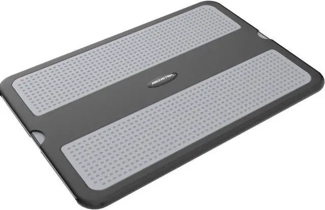 Alt view image 4 of 7 - AboveTEK Portable Laptop Lap Desk w/Retractable Left/Right Mouse Pad Tray, Non-Slip Heat Shield Tablet Notebook Computer Stand Table w/Sturdy Stable Cooler Work Surface for Bed Sofa Couch or Travel