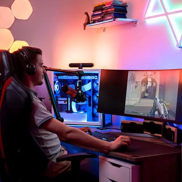 Alt view image 6 of 7 - IXTECH Boom Arm - Adjustable 360° Rotatable Microphone Arm - Sturdy Stainless Steel Mic Arm Desk, Table Stand - Foldable Scissor Arm - Stable Microphone Mount Arms for Radio Studio, Podcast, Gaming