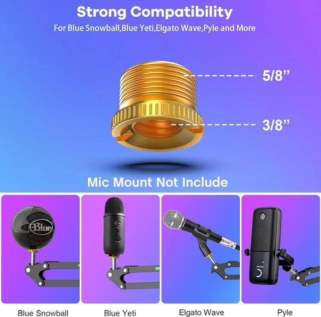 Alt view image 5 of 7 - ZealSound Microphone Boom Arm Stand,Mic Arm Desk with RGB Light for QuadCast/Blue Yeti/Snowball/Shure SM7B/Rode NT1/Elgato,Rotatable Suspension Boom Scissor Stand for Gaming Streaming Podcast YouTube