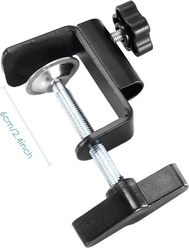 Alt view image 7 of 7 - Duramex (TM) Enhanced Stronger Microphone Suspension Boom Scissor Arm Stand with Pop Filter Max Load at 1.5KG