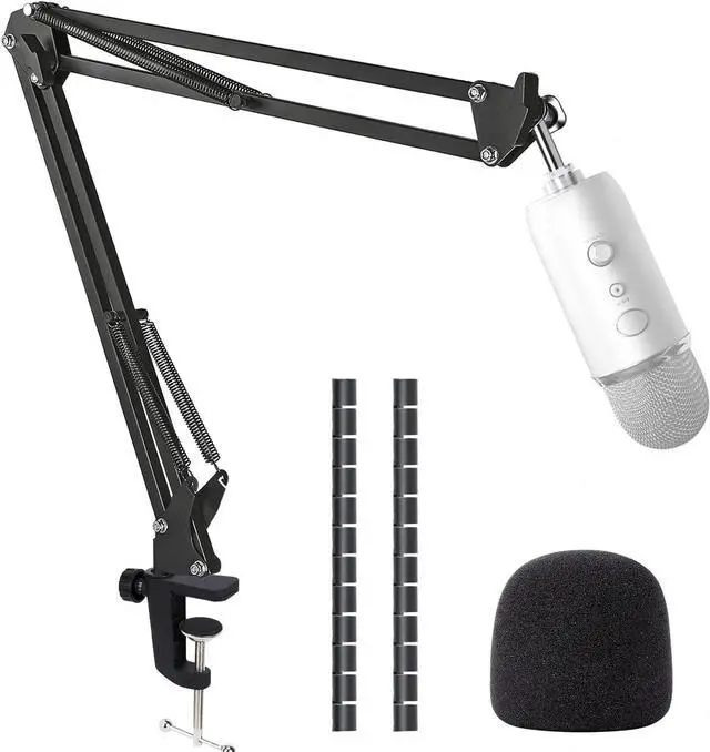 Main image of Blue Yeti Boom Arm Mic Stand with Pop Filter, Compatible with Blue Yeti, Blue Yeti Pro USB Microphone with Cable Sleeve by SUNMON