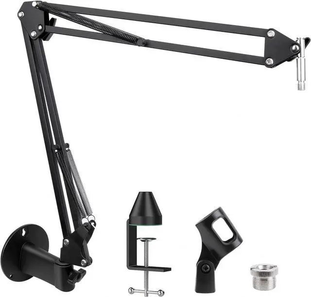 Main image of Universal Wall Mount Microphone Arm and Table Boom Arm Mic Stand, Compatible with HyperX QuadCast, Blue Yeti, Blue Snowball and Most of Mic by SUNMON