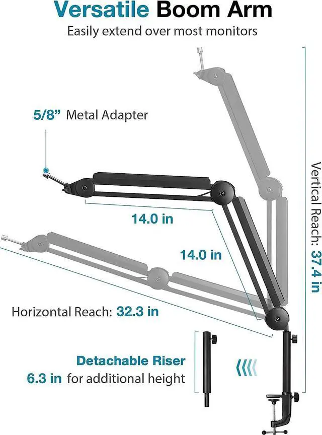 Alt view image 6 of 7 - InnoGear Mic Stand Microphone Stand