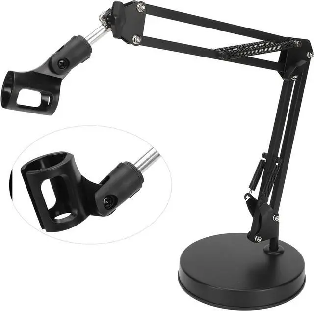 Alt view image 2 of 7 - Microphone Stand, Adjustable Microphone Boom Arm, Mic Boom Arm for Desk, Microphone Arm Desk Stand for Livestream Podcast Gamin