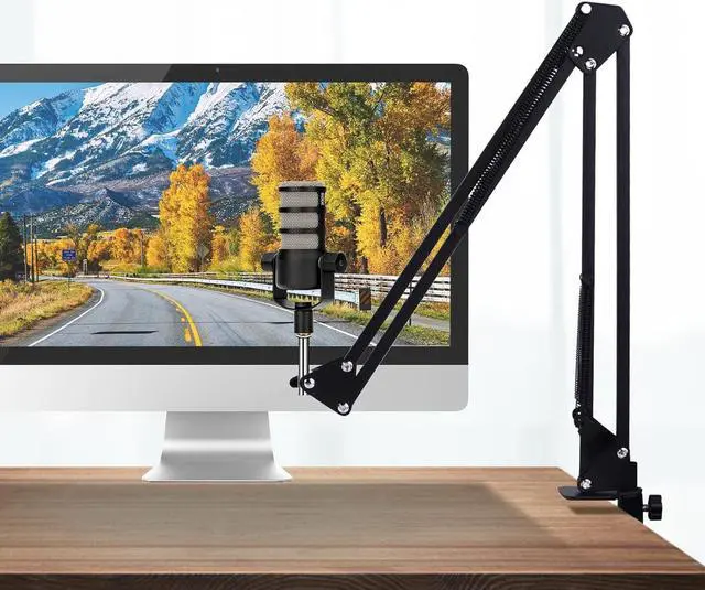 Alt view image 3 of 6 - For rode podmic boom arm, Mic desk stand Compatible with rode pod Microphone, rode podmic arm perfect for Podcasts, Gaming, Recording.