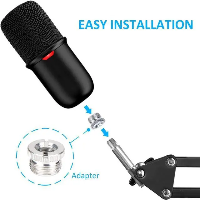 Alt view image 6 of 6 - SUNMON SoloCast Boom Arm Mic Stand, Adjustable Mic Arm Microphone Stand for HyperX SoloCast Gaming Microphone