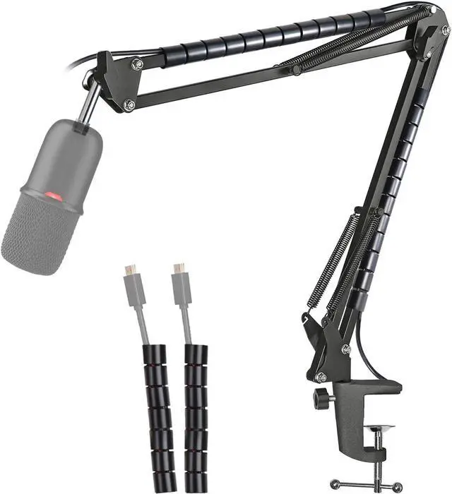 Main image of HyperX SoloCast Boom Arm Microphone Stand YOUSHARES Adjustable Mic Arm Mic Stand with Cable Sleeve Compatible with HyperX SoloCast S Microphone