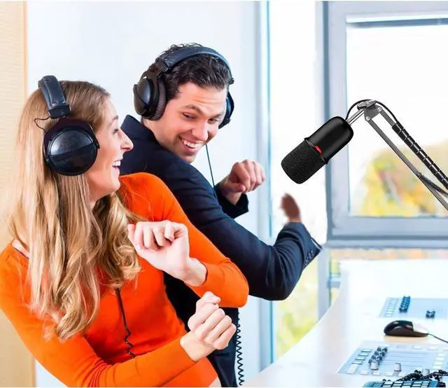 Alt view image 7 of 7 - HyperX SoloCast Boom Arm Microphone Stand YOUSHARES Adjustable Mic Arm Mic Stand with Cable Sleeve Compatible with HyperX SoloCast S Microphone