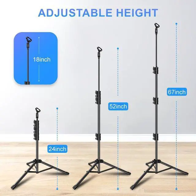Alt view image 2 of 7 - Mic Stand Boom Microphone Stands Tripod Gooseneck Mic Arm Stand Height Adjustable 3'- 6' with Mic Clips and 3/8" - 5/8" Adapter Microphone stand for Singing Performance Wedding Stage and Mic Mount