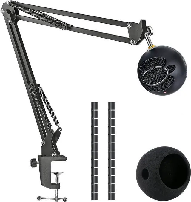 Main image of Blue Snowball Boom Arm Mic Stand with Foam Cover, Compatible with Blue Snowball, Blue Snowball Ice USB Microphone with Cable Sleeve by SUNMON