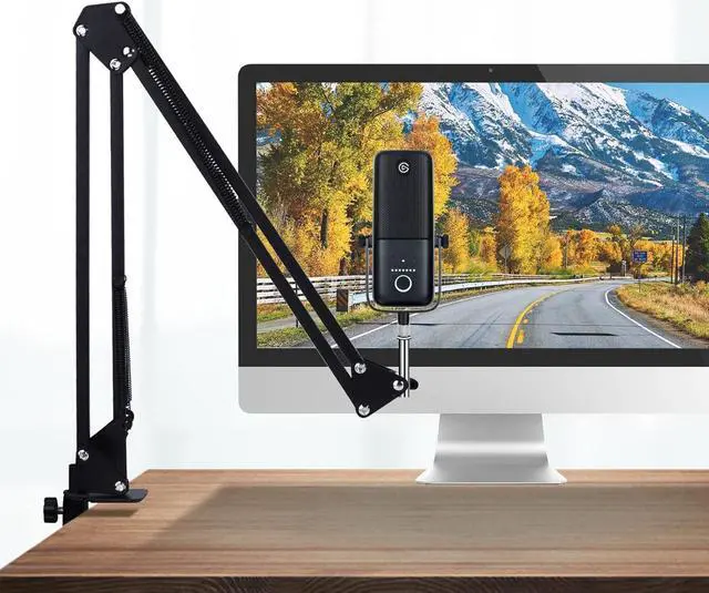 Alt view image 6 of 6 - For Elgato wave mic arm, boom arm Compatible with Elgato wave 3 Microphone, desk stand for Elgato wave1 Mic perfect for Podcasts, Gaming, Recording.