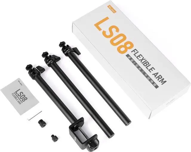 Alt view image 7 of 7 - VIJIM LS08 Overhead Camera Desk Mount Stand, Flexible Webcam Stand Microphone Boom Arm, 360° Rotation Tabletop Aluminum C-Clamp Stand, Standard ¼   Screw for DSLR Camera, Microphone & Webcam