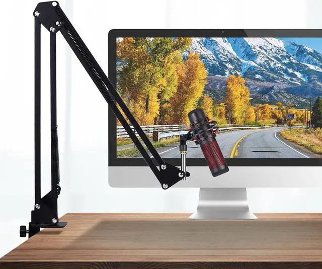 Alt view image 2 of 6 - Boom Arm for hyperx quadcast, Mic Desk Stand Compatible with hyperx quadcast s Microphone, Hyperx quadcast Mic Arm perfect for Podcasts, Gaming, Recording.