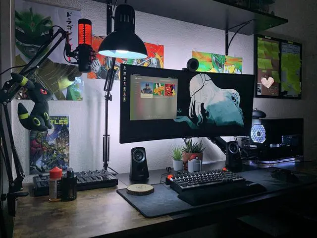 Alt view image 5 of 6 - Compatible with HyperX Quadcast S Mic Boom Arm, Quadcast Microphone Adjustable Stand with Pop Filter,3 Layers Windscreen to Improve Sound Quality By YUZUHOME