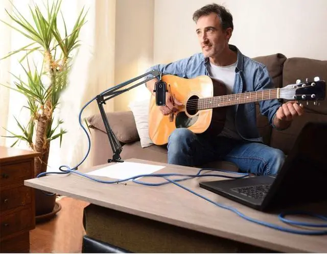 Alt view image 6 of 7 - Wave 3 Microphone Stand, Professional Mic Boom Arm Microphone Stand Compatible with Elgato Wave 3 USB Condenser Microphone by SUNMON