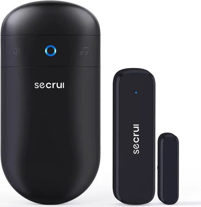Main image of SECRUI Door Chime, Door Chimes When Door Opens with Adjustable Volumes, Easy Installation, 52 Chimes, 400ft Wireless Range, M508+D7 Door Sensor Chime for Business Store Home, Black