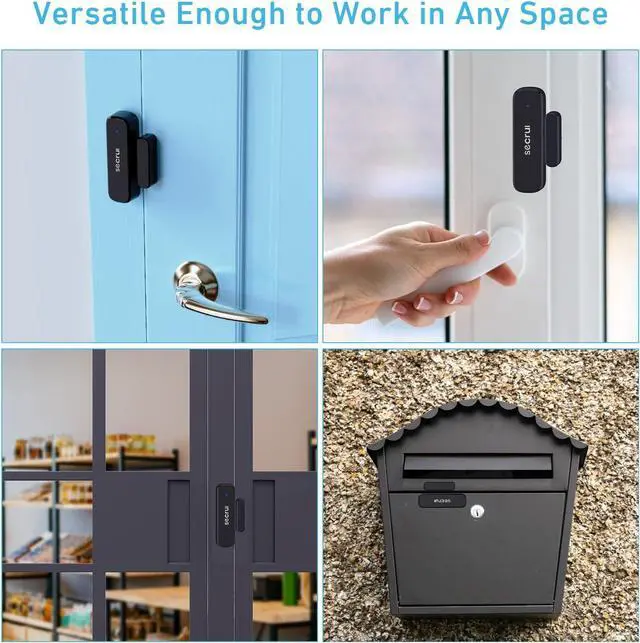 Alt view image 3 of 7 - SECRUI Door Chime, Door Chimes When Door Opens with Adjustable Volumes, Easy Installation, 52 Chimes, 400ft Wireless Range, M508+D7 Door Sensor Chime for Business Store Home, Black