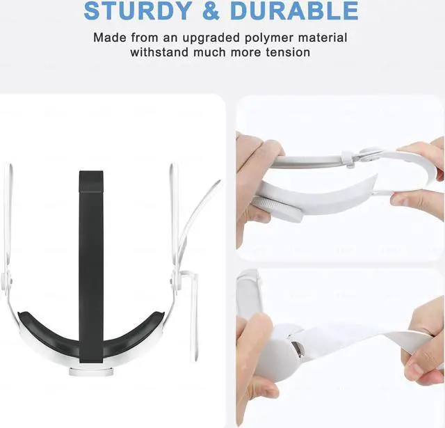 Alt view image 3 of 7 - SUPERUS Head Strap for Oculus Quest 2 - Elite Strap Replacement for Meta/Oculus Quest 2, VR Accessories Compatible with Quest 2 - Enhanced Comfort, Reduce Head Pressure - with Adjustable Hinge