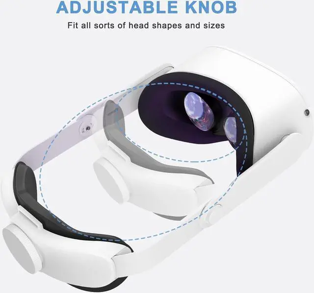 Alt view image 5 of 7 - SUPERUS Head Strap for Oculus Quest 2 - Elite Strap Replacement for Meta/Oculus Quest 2, VR Accessories Compatible with Quest 2 - Enhanced Comfort, Reduce Head Pressure - with Adjustable Hinge