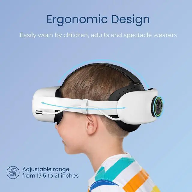 Alt view image 7 of 7 - BUSQUEDA Elite Strap with Battery for Oculus Quest 2, 8000mAh Extend 7hrs Playtime,Fast Charging VR Power,Counter Balance&Adjustable Head Strap for Enhanced Support and Comfort in VR