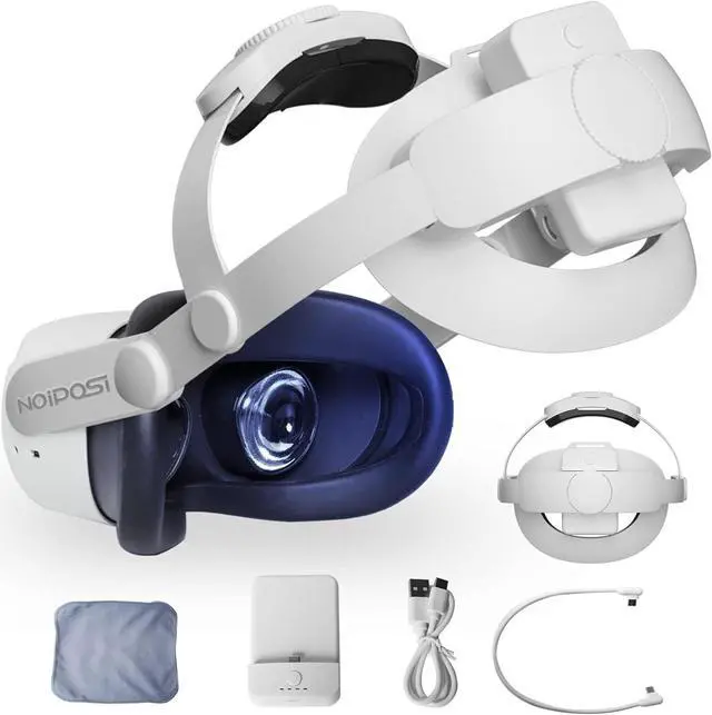 Main image of Head Strap with Battery for Oculus Quest 2, 7500mAh Extend 4-5H Playtime, Adjustable Comfort Elite Head Strap Replacement, Lightweight Design and Enhanced Support in VR for Oculus/Meta Quest 2