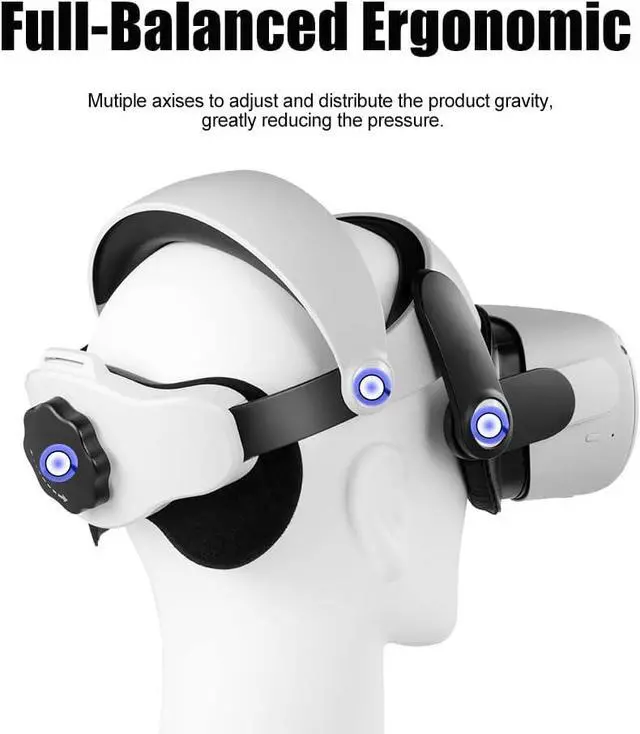 Alt view image 2 of 7 - Mviioe Head Strap for Quest 2, Replacement for Quest 2 Head Strap Adjustable Accessories Enhanced Support and Comfort in VR Gaming, Suitable for Children and Adults