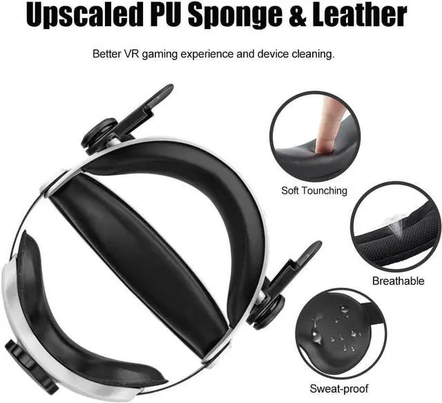 Alt view image 4 of 7 - Mviioe Head Strap for Quest 2, Replacement for Quest 2 Head Strap Adjustable Accessories Enhanced Support and Comfort in VR Gaming, Suitable for Children and Adults