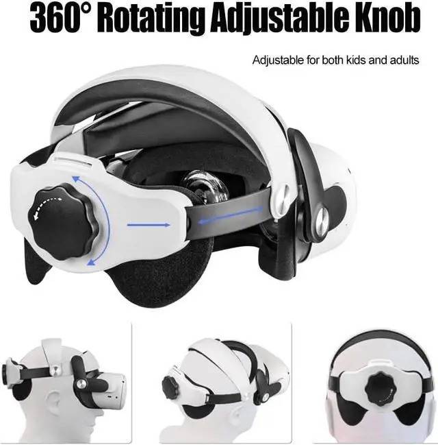 Alt view image 3 of 7 - Mviioe Head Strap for Quest 2, Replacement for Quest 2 Head Strap Adjustable Accessories Enhanced Support and Comfort in VR Gaming, Suitable for Children and Adults