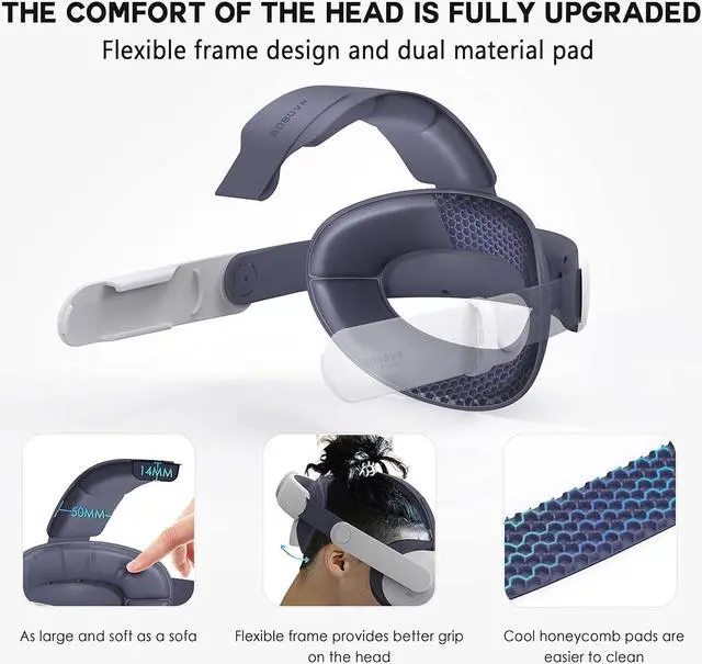 Alt view image 3 of 6 - BOBOVR M1 Plus Sports Head Strap,Compatible with Quest