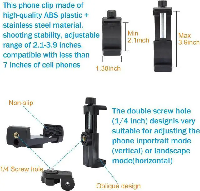 Alt view image 6 of 6 - Haoyou Mobile Phone Chest Strap Harness/Head Strap Holder kit for VLOG/POV Perfect View Angle,Compatible with iPhone,Samsung,Google and GoPro Hero 11/10/9/8/7 AKASO,DJI Osmo Action Camera