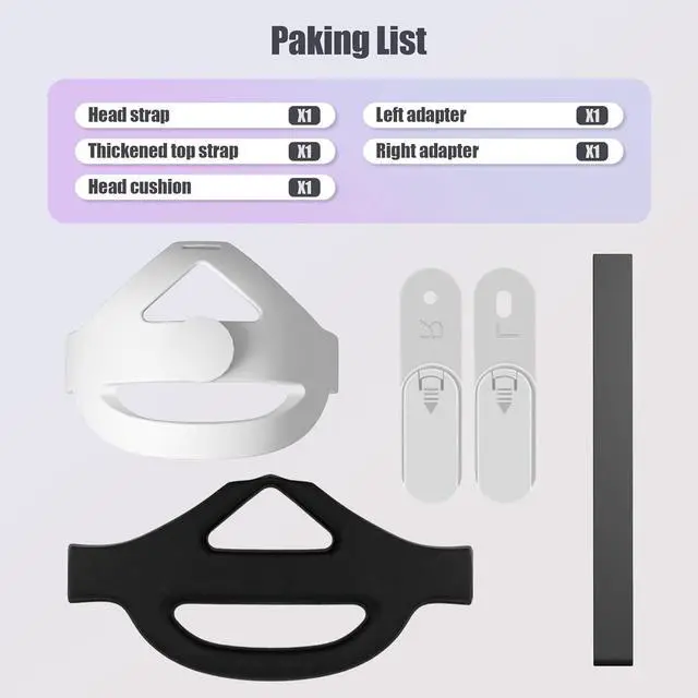 Alt view image 6 of 6 - Orzero Head Strap Compatible for Quest 3, Quest 2 Accessories with Head Cushion, Replacement for Elite Strap Comfortable Protective Reduce Pressure - White