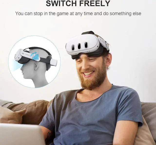 Alt view image 2 of 6 - BOBOVR M3 Mini Head Strap Accessories,Compatible with Quest 3,Elite Strap for Enhanced Support and Lightweight Design