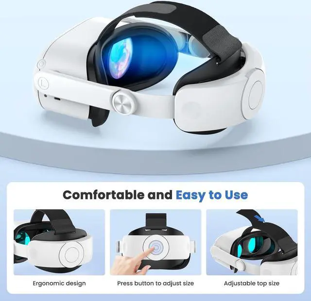 Alt view image 4 of 7 - NEWENMO Upgraded Head Strap for Oculus/Meta Quest 2 Enhanced Support and Comfort, Replacement Elite Strap for Oculus Quest 2 Reduce Head Pressure, Adjustable Head Strap for Oculus Quest 2 Accessories