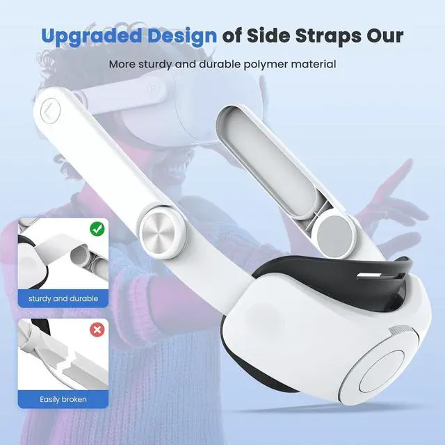 Alt view image 2 of 7 - NEWENMO Upgraded Head Strap for Oculus/Meta Quest 2 Enhanced Support and Comfort, Replacement Elite Strap for Oculus Quest 2 Reduce Head Pressure, Adjustable Head Strap for Oculus Quest 2 Accessories