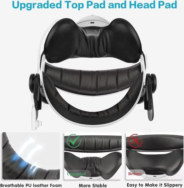 Alt view image 2 of 7 - NEWENMO Upgraded Elite Strap with Battery, 5300mAh Battery Pack, Head Strap in VR for Enhanced Support Comfort, Accessories for Reduce Head Pressure in VR
